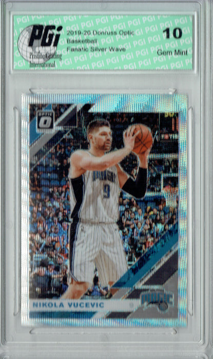 Nikola Vucevic 2019 Optic #35 Fanatics Rare Silver Wave SP Card PGI 10