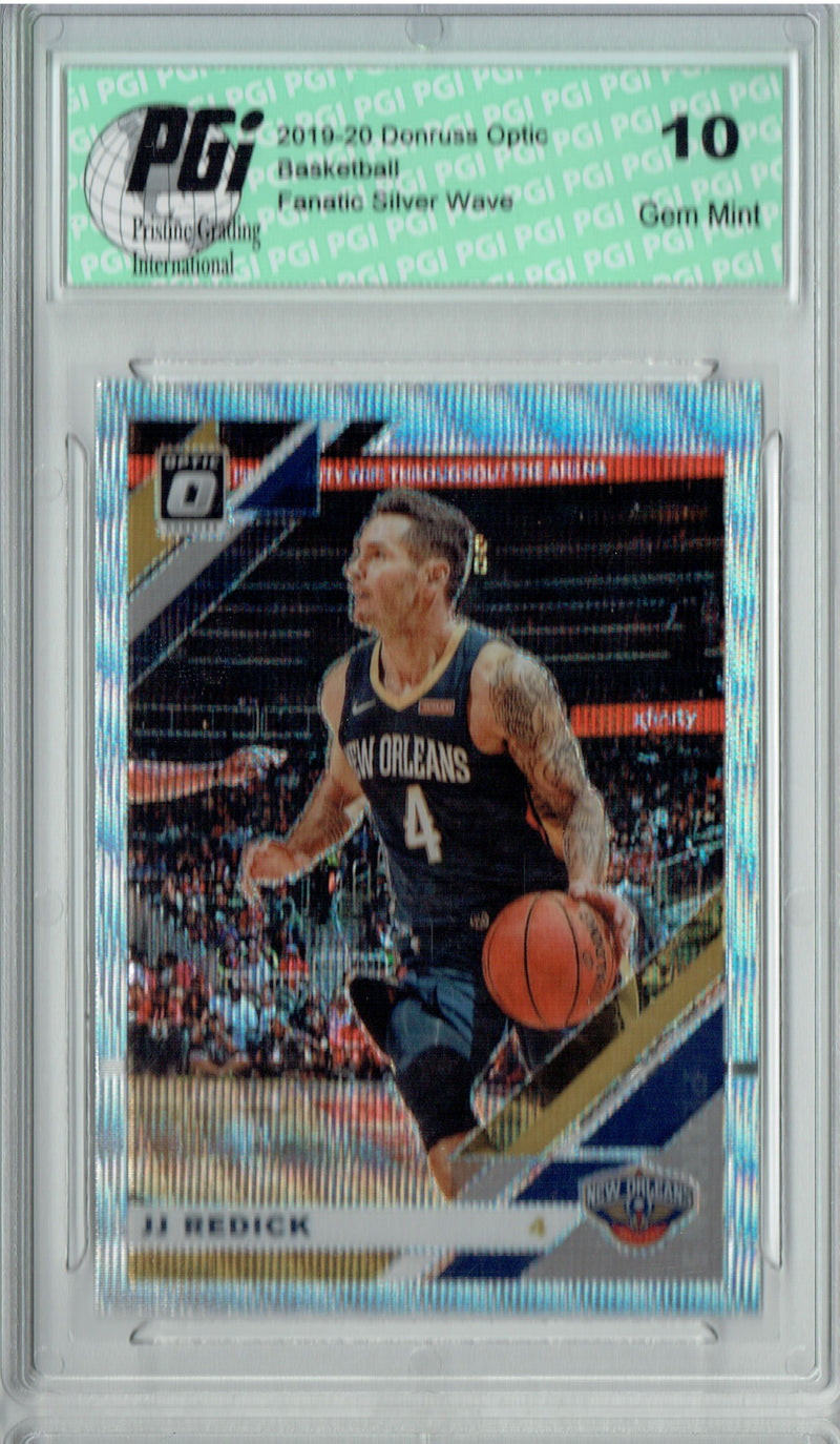 JJ Redick 2019 Optic #43 Fanatics Rare Silver Wave SP Card PGI 10