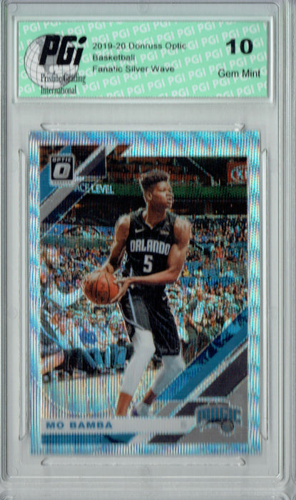 Mo Bamba 2019 Optic #45 Fanatics Rare Silver Wave SP Card PGI 10