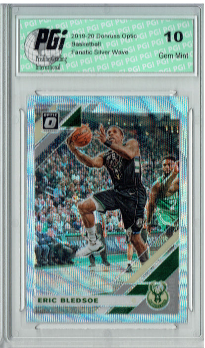 Eric Bledsoe 2019 Optic #51 Fanatics Rare Silver Wave SP Card PGI 10