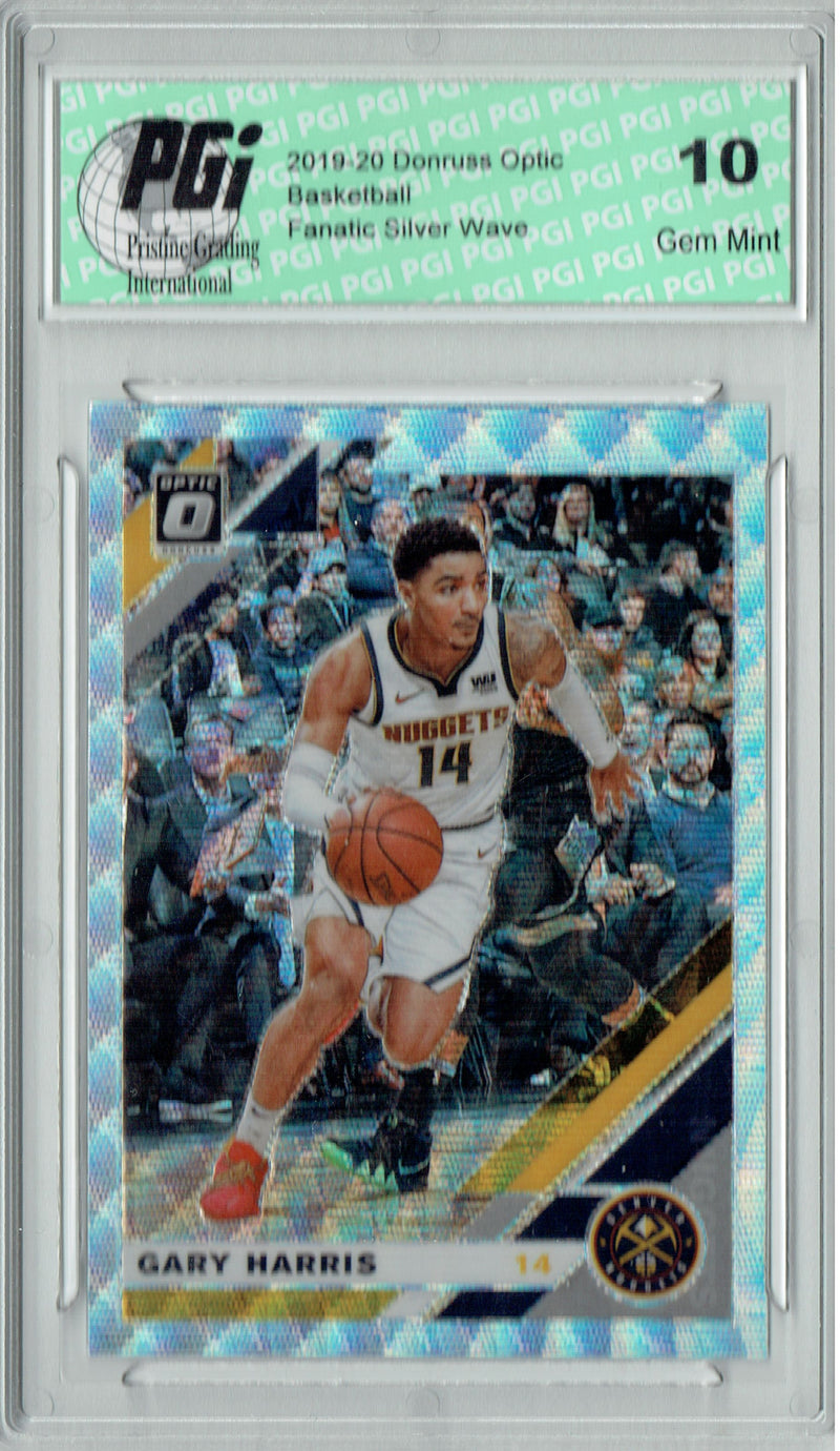 Gary Harris 2019 Optic #66 Fanatics Rare Silver Wave SP Card PGI 10