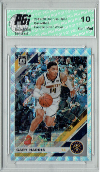 Gary Harris 2019 Optic #66 Fanatics Rare Silver Wave SP Card PGI 10