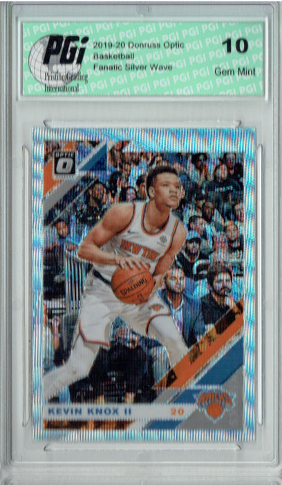 Kevin Knox II 2019 Optic #63 Fanatics Rare Silver Wave SP Card PGI 10