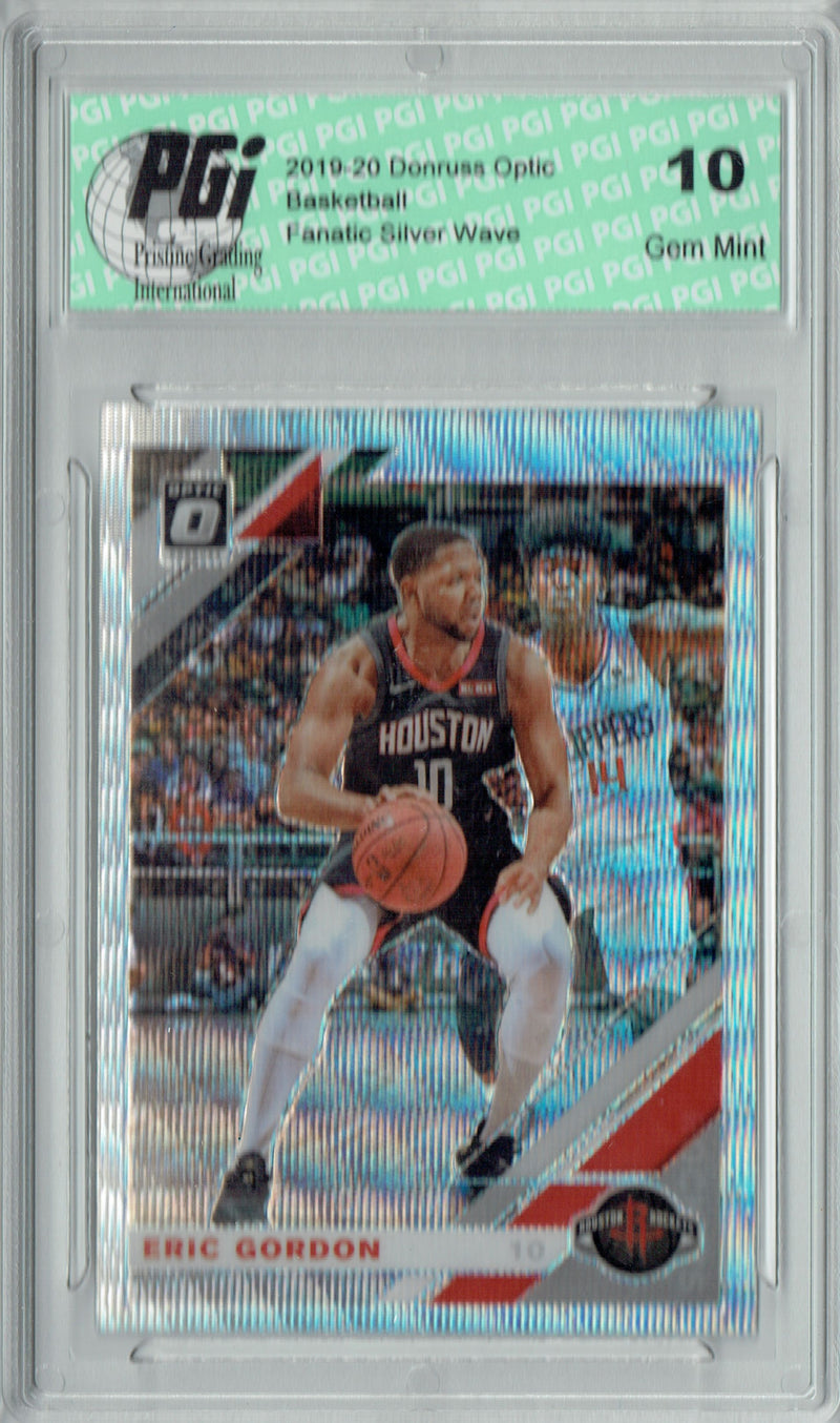 Eric Gordon 2019 Optic #78 Fanatics Rare Silver Wave SP Card PGI 10