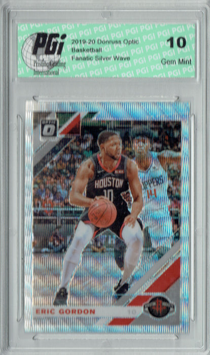 Eric Gordon 2019 Optic #78 Fanatics Rare Silver Wave SP Card PGI 10