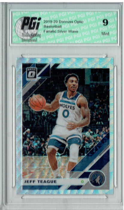 Jeff Teague 2019 Optic #101 Fanatics Silver Wave SP Card PGI 9