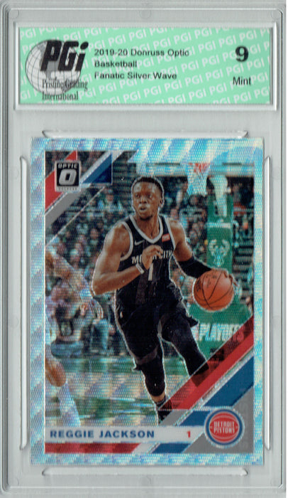 Reggie Jackson 2019 Optic #106 Fanatics Silver Wave SP Card PGI 9