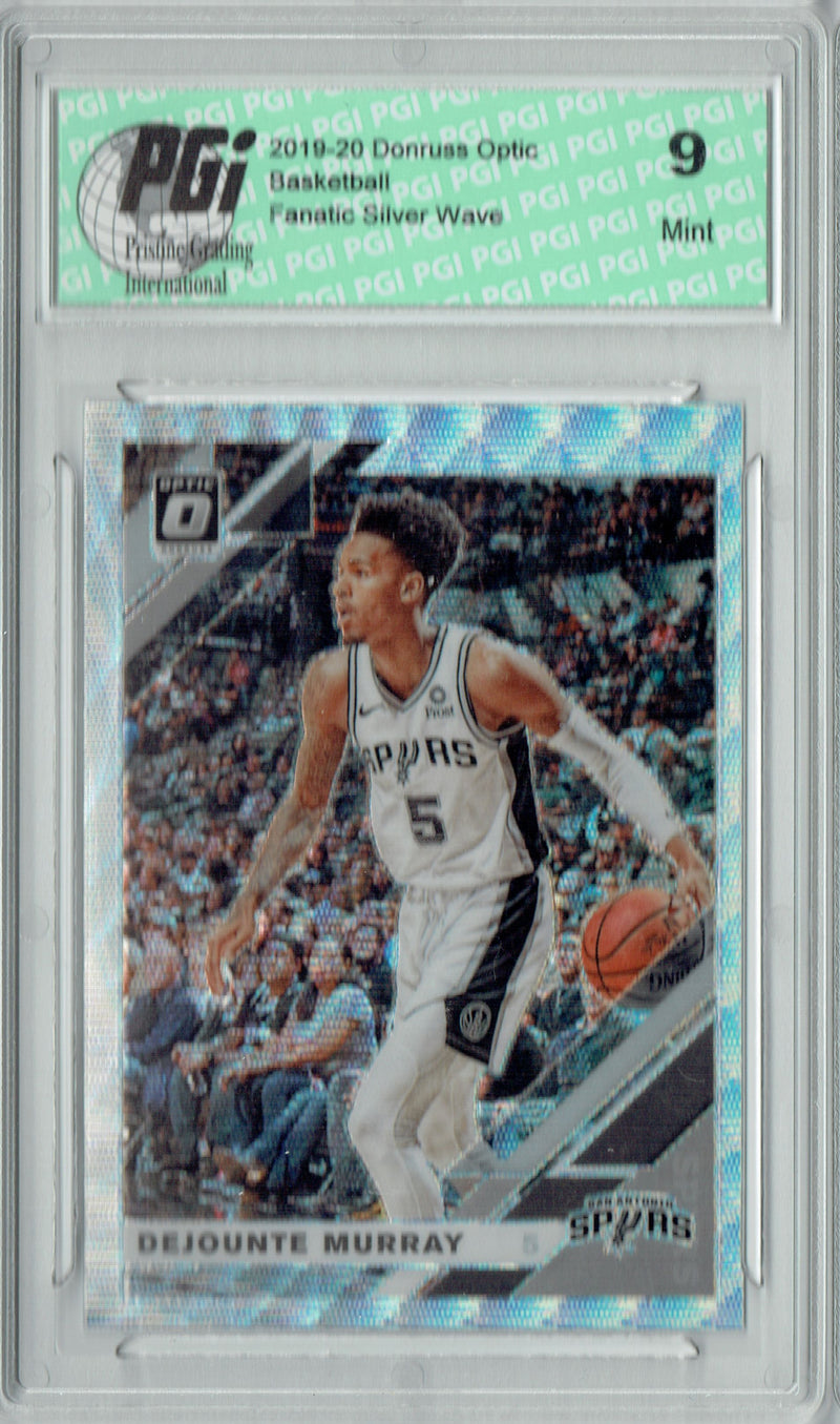 Dejounte Murray 2019 Optic #107 Fanatics Silver Wave SP Card PGI 9