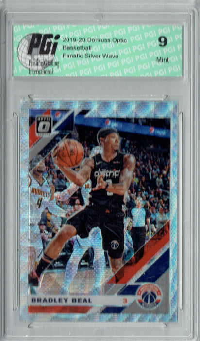 Bradley Beal 2019 Optic #109 Fanatics Silver Wave SP Card PGI 9