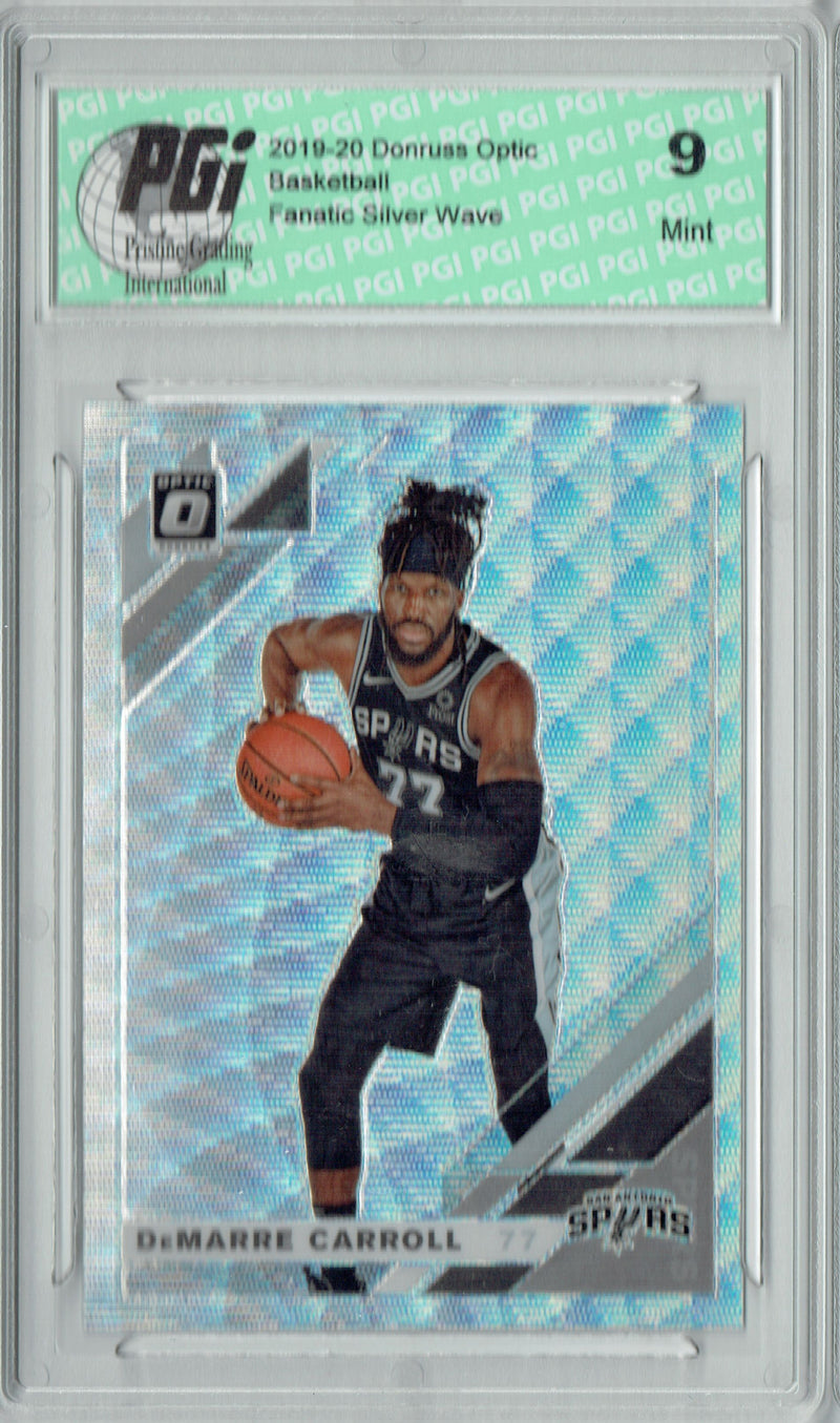 DeMarre Carroll 2019 Optic #117 Fanatics Silver Wave SP Card PGI 9