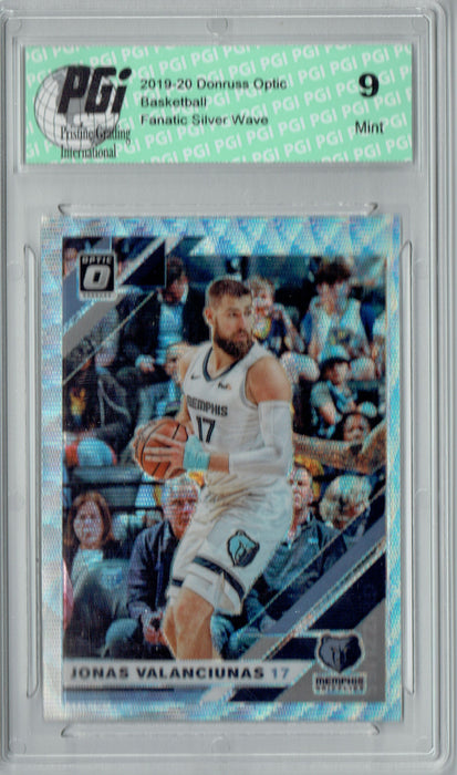 Jonas Valanciunas 2019 Optic #130 Fanatics Silver Wave SP Card PGI 9