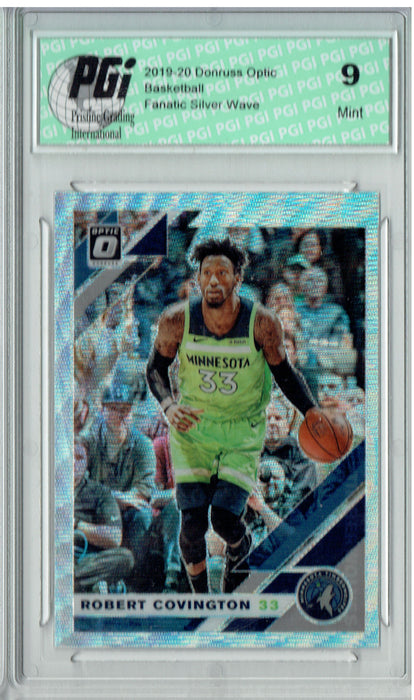 Robert Covington 2019 Optic #121 Fanatics Silver Wave SP Card PGI 9