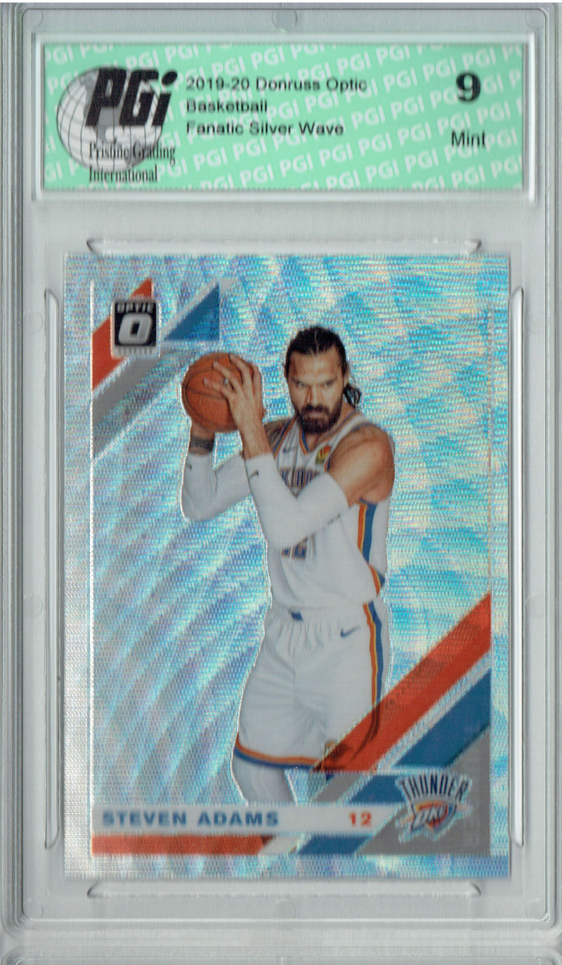 Steven Adams 2019 Optic #123 Fanatics Silver Wave SP Card PGI 9