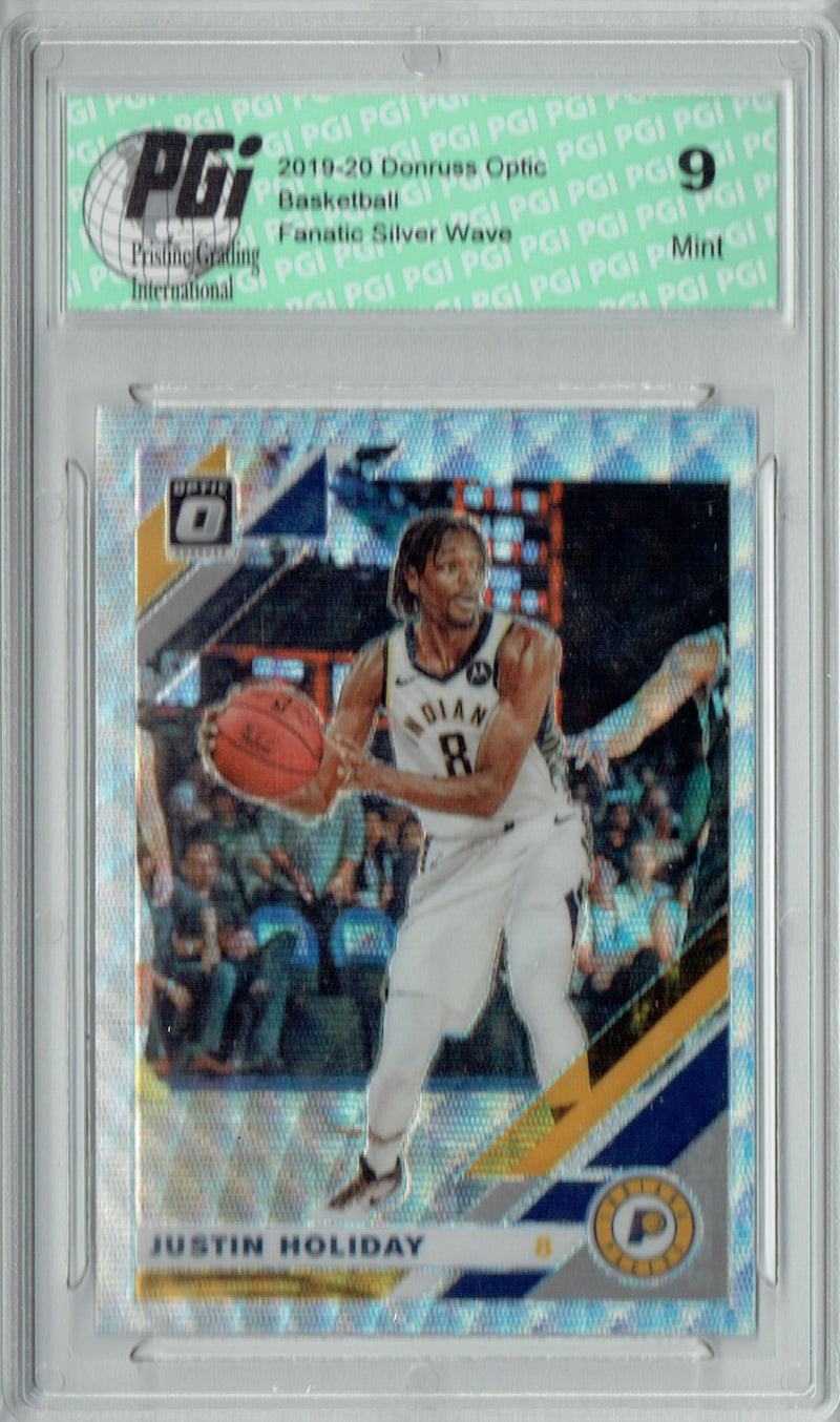 Justin Holiday 2019 Optic #128 Fanatics Silver Wave SP Card PGI 9