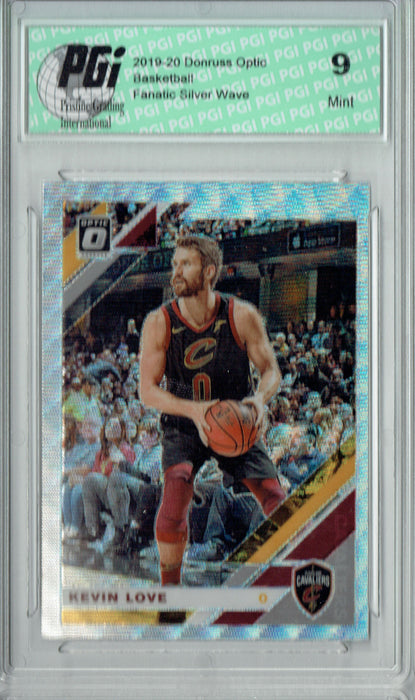 Kevin Love 2019 Optic #124 Fanatics Silver Wave SP Card PGI 9