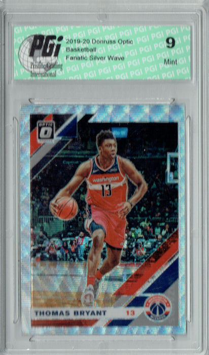 Thomas Bryant 2019 Optic #129 Fanatics Silver Wave SP Card PGI 9