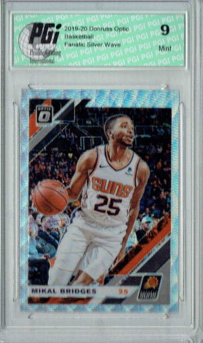 Mikal Bridges 2019 Optic #125 Fanatics Silver Wave SP Card PGI 9