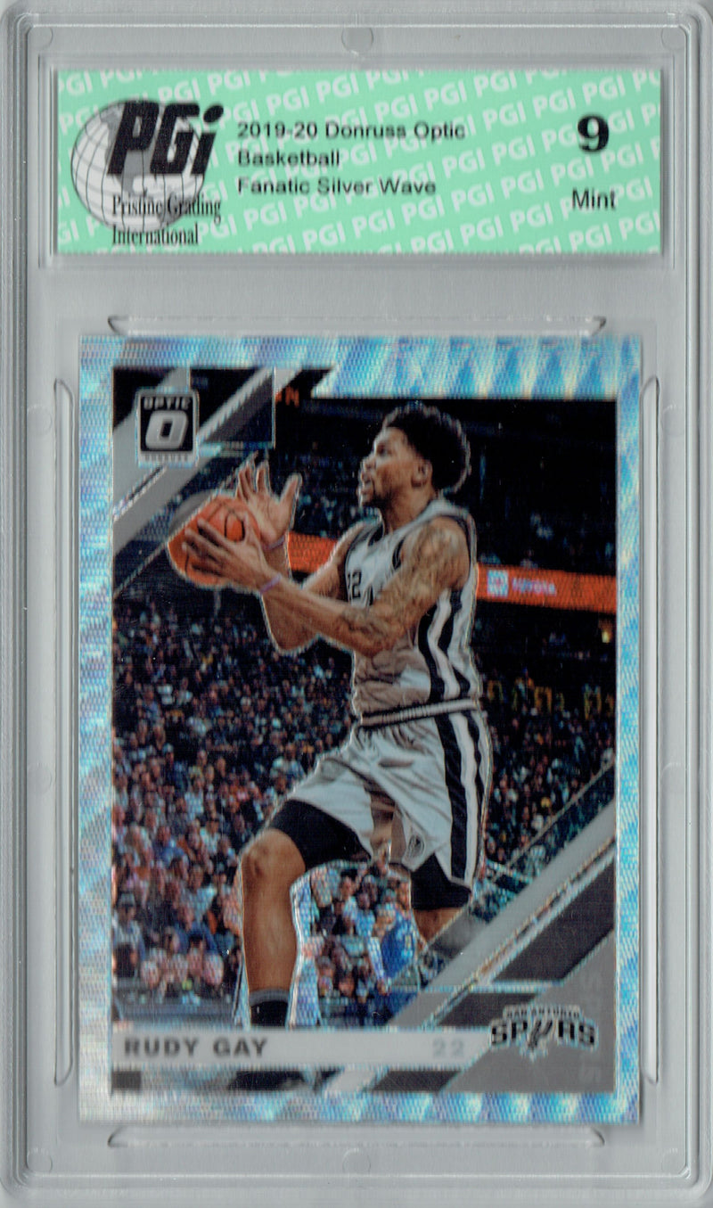 Rudy Gay 2019 Optic #137 Fanatics Silver Wave SP Card PGI 9