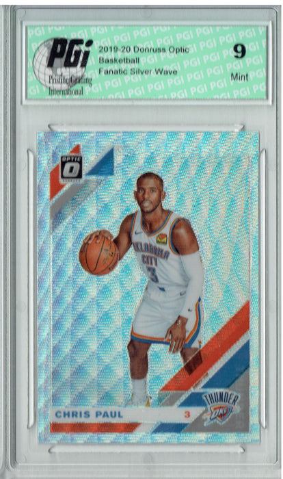 Chris Paul 2019 Optic #103 Fanatics Silver Wave SP Card PGI 9