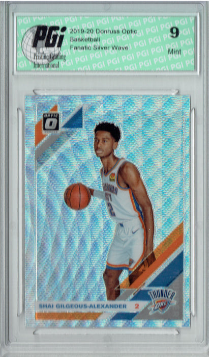 Shai Gilgeous-Alexander 2019 Optic #113 Fanatics Silver Wave SP Card PGI 9