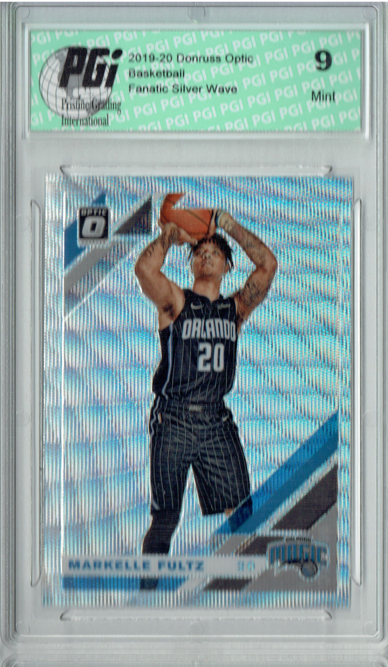 Markelle Fultz 2019 Optic #120 Fanatics Silver Wave SP Card PGI 9