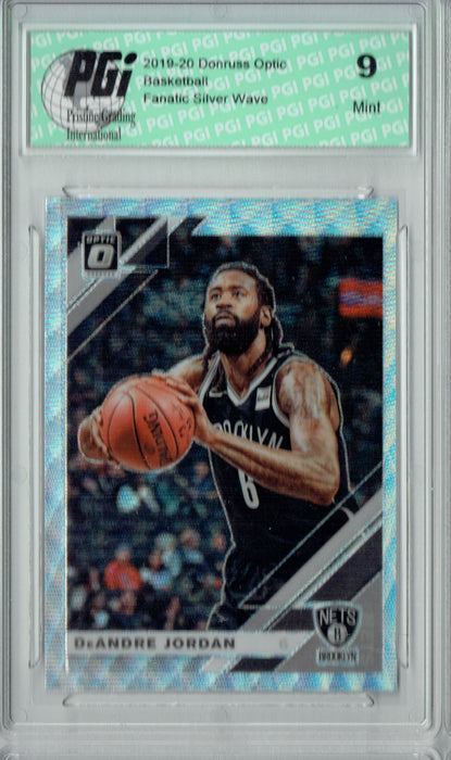 DeAndre Jordan 2019 Optic #132 Fanatics Silver Wave SP Card PGI 9