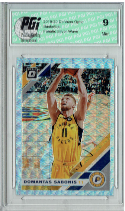 Domantas Sabonis 2019 Optic #138 Fanatics Silver Wave SP Card PGI 9