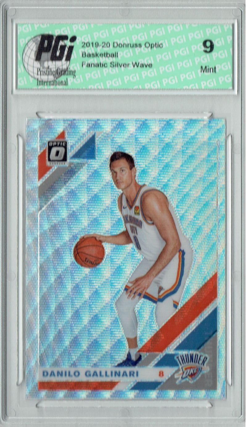 Danilo Gallinari 2019 Optic #143 Fanatics Silver Wave SP Card PGI 9