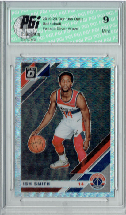 Ish Smith 2019 Optic #139 Fanatics Silver Wave SP Card PGI 9