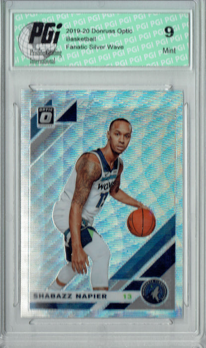 Shabazz Napier 2019 Optic #141 Fanatics Silver Wave SP Card PGI 9