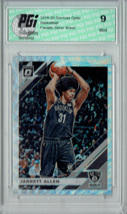 Jarrett Allen 2019 Optic #142 Fanatics Silver Wave SP Card PGI 9