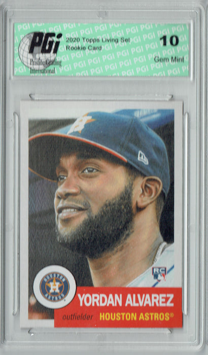 Yordan Alvarez 2020 Topps Living Set #289 Only 6510 Made Rookie Card PGI 10