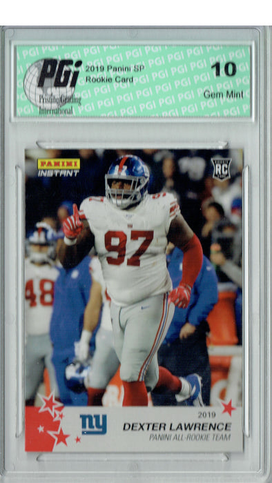 Dexter Lawrence 2019 Panini #14 All Rookie Team 1 of 240 Rookie Card PGI 10