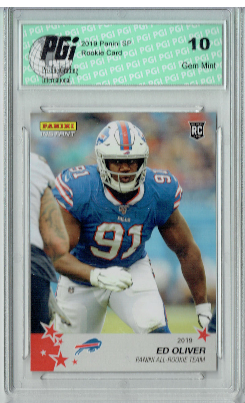 Ed Oliver 2019 Panini #15 All Rookie Team 1 of 240 Rookie Card PGI 10
