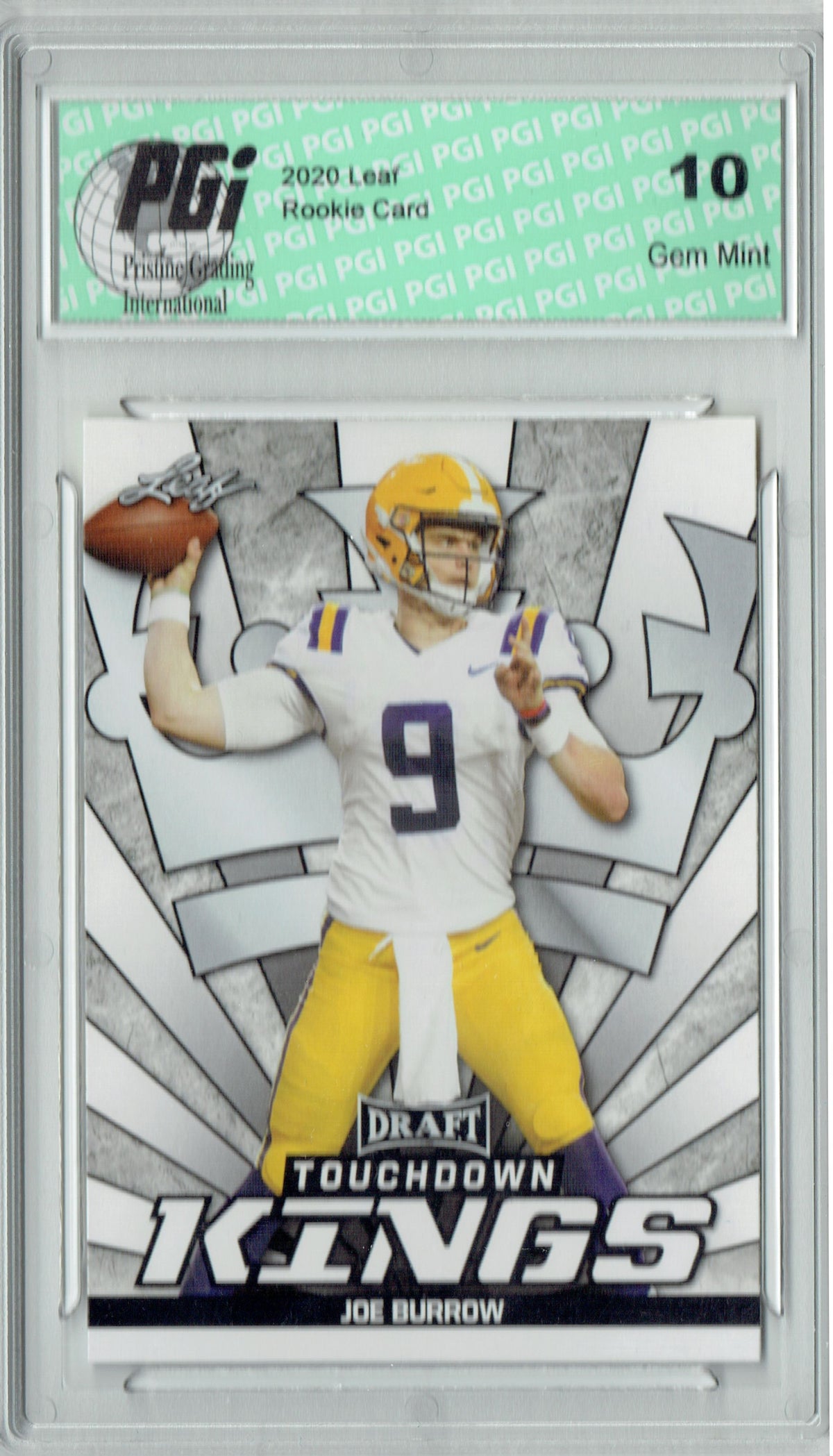 graded joe burrow rookie card Joe Burrow Rookie Card Cincinnati PGI 10 Gem Mint Football Trading Car — Rookie Cards