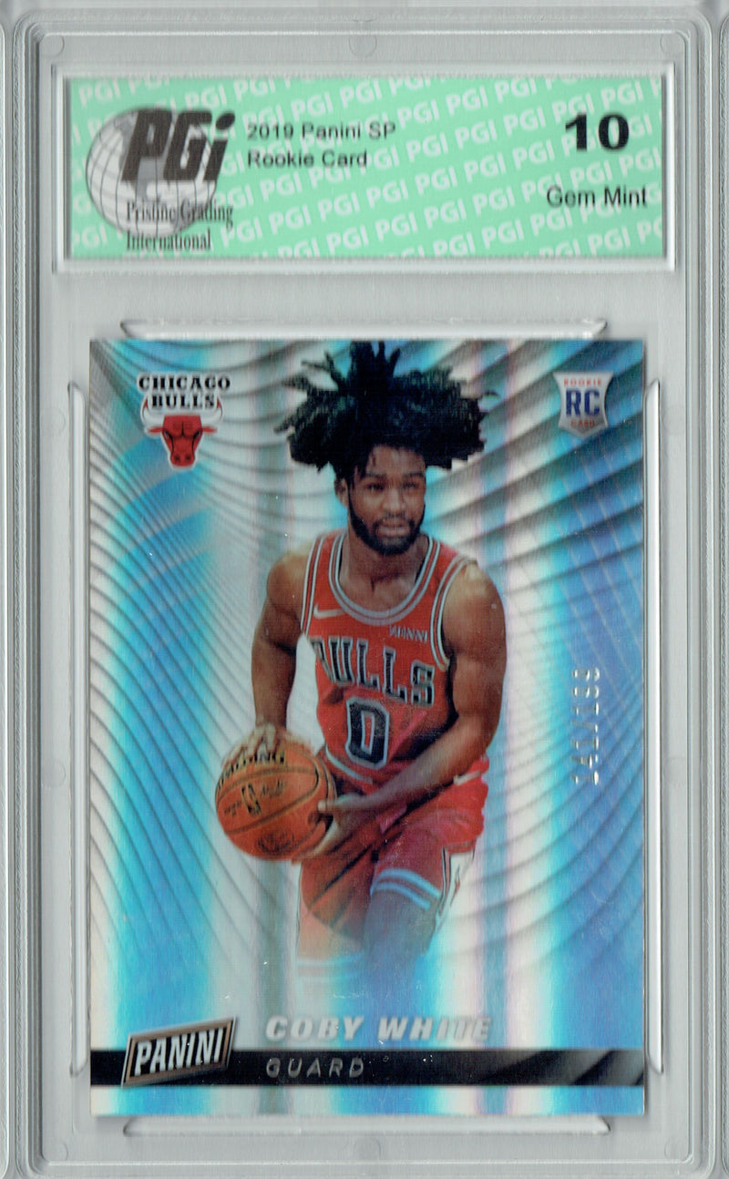 Coby White 2019 Panini SP #RC8 Silver #141/199 Rookie Card PGI 10