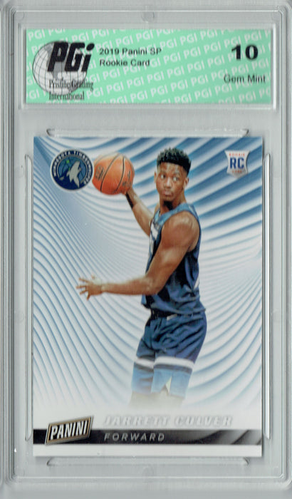 Jarrett Culver 2019 Panini White SP #RC5 Rookie Card PGI 10