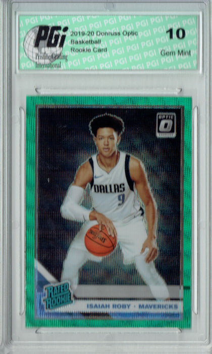 Isaiah Roby 2019 Optic #191 Fanatics Green Wave Rookie Card PGI 10