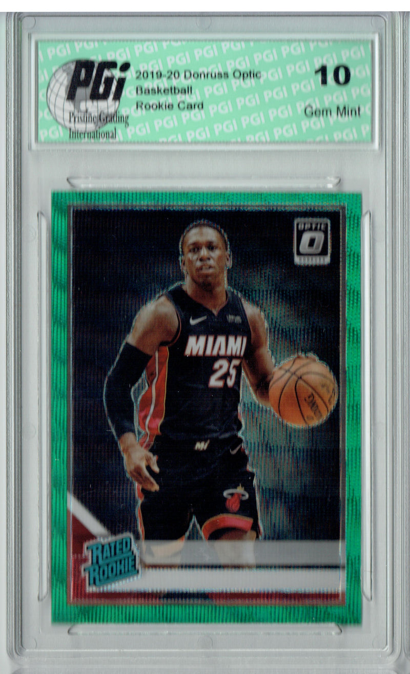 Kendrick Nunn 2019 Optic #193 Fanatics Green Wave Rookie Card PGI 10