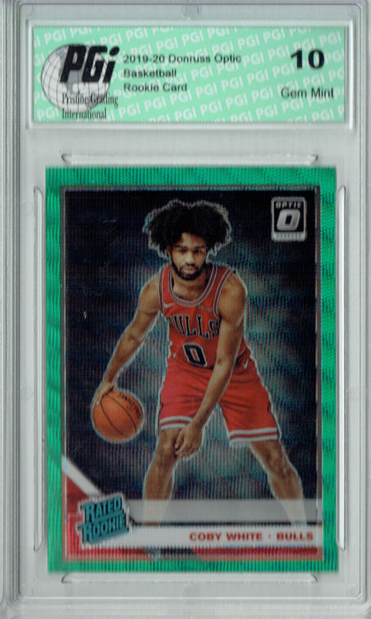 Coby White 2019 Optic #180 Fanatics Green Wave Rookie Card PGI 10