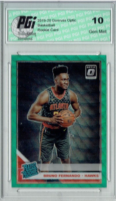 Bruno Fernando 2019 Optic #177 Fanatics Green Wave Rookie Card PGI 10