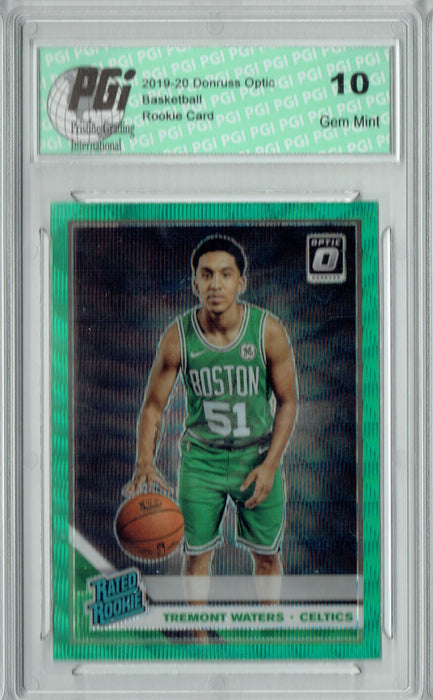 Tremont Waters 2019 Optic #185 Fanatics Green Wave Rookie Card PGI 10