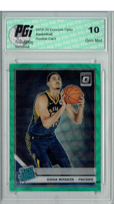 Goga Bitadze 2019 Optic #166 Fanatics Green Wave Rookie Card PGI 10