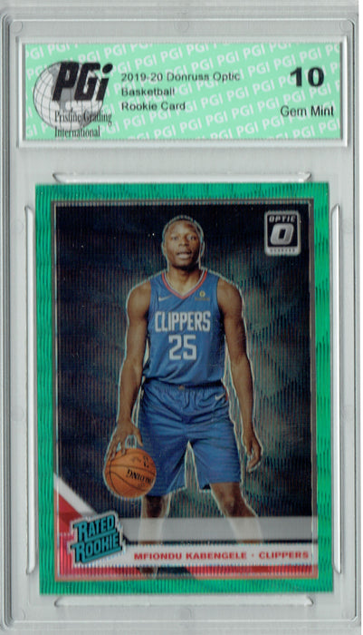 Mfiondu Kabengele 2019 Optic #159 Fanatics Green Wave Rookie Card PGI 10