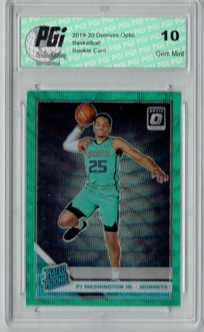 PJ Washington Jr. 2019 Optic #152 Fanatics Green Wave Rookie Card PGI 10