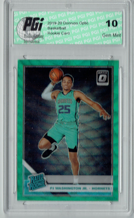 PJ Washington Jr. 2019 Optic #152 Fanatics Green Wave Rookie Card PGI 10