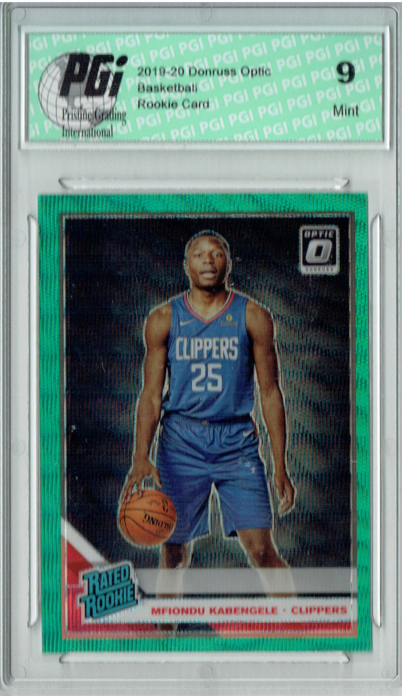 Mfiondu Kabengele 2019 Optic #159 Fanatics Green Wave SP Rookie Card PGI 9