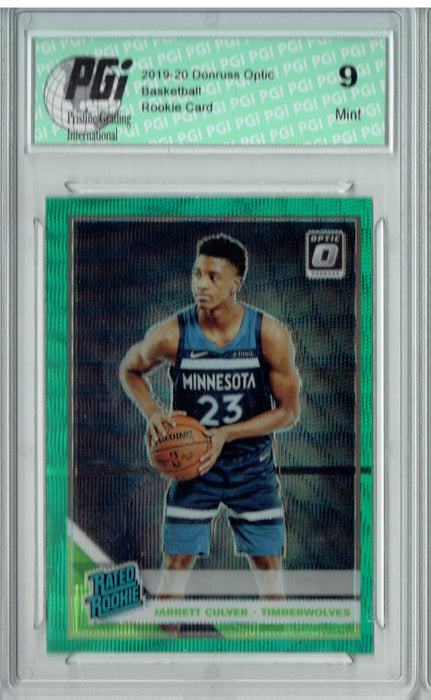 Jarrett Culver 2019 Optic #160 Fanatics Green Wave SP Rookie Card PGI 9