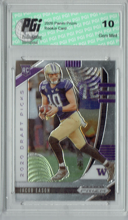 Jacob Eason 2020 Prizm Draft #115 Rookie Card PGI 10