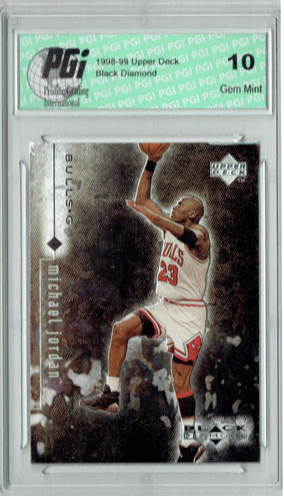 Michael Jordan 1998 Upper Deck #9 Black Diamond Card PGI 10